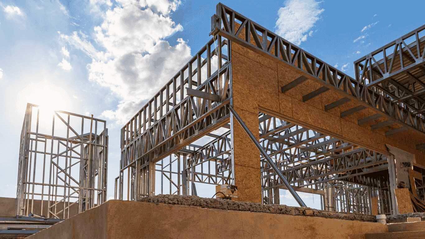 Sistema construtivo Light Steel Frame em obra